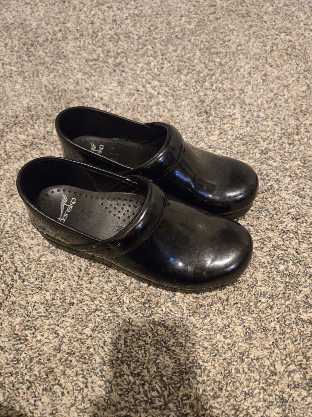 Dansko Patent Leather Clogs Black 38/7.5-8